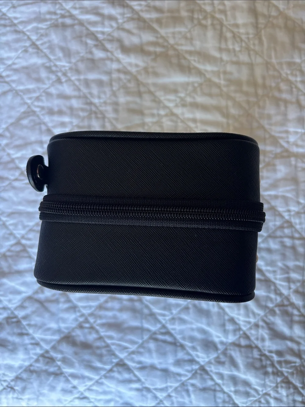Calpak Black Quilted Clear Travel Cosmetic Bag